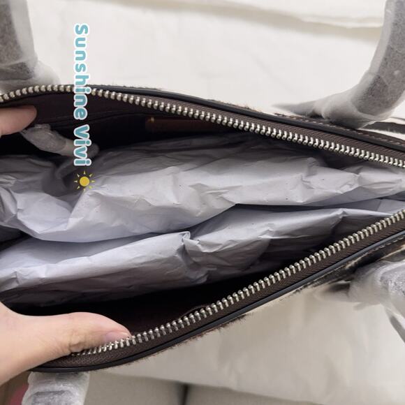 NWT Coach Asher Shoulder Bag With Cow Print CCC85 Cow Printed Haircalf Cow Multi - Picture 5 of 10